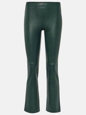 Pantaloni din piele Stouls verde
