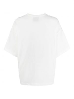 Koszulka z cekinami bawełniana Nude biała