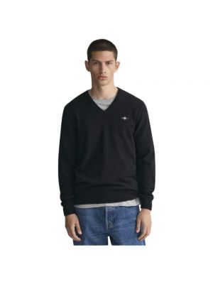 Sweatshirt mit v-ausschnitt Gant schwarz
