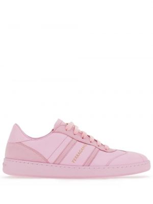 Bőr sneakers nyomtatás Ferragamo rózsaszín
