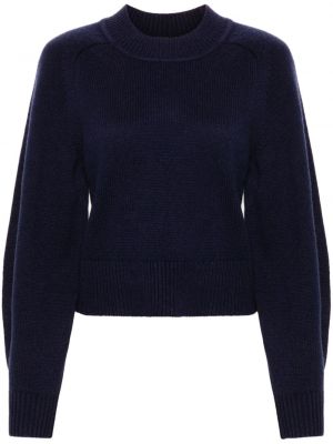 Пуловер с кръгло деколте Isabel Marant синьо