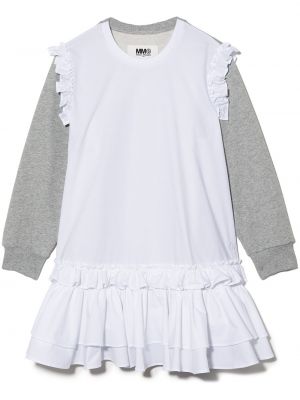 Dress for jenter Mm6 Maison Margiela Kids hvit