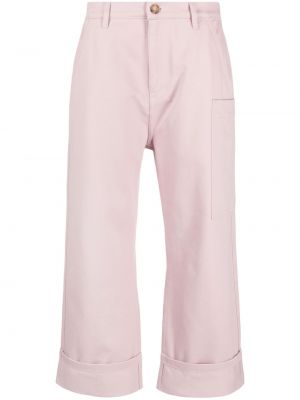 Růžové bavlněné rovné kalhoty Sofie D'hoore