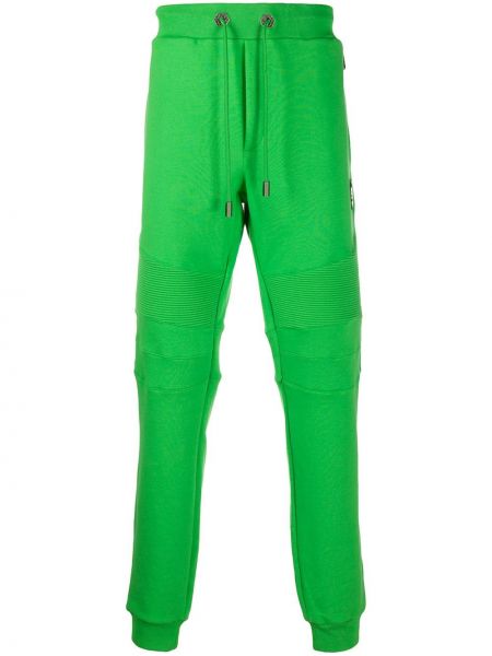 Ватирани спортни панталони Philipp Plein зелено
