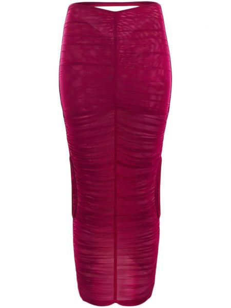 Suknja pencil Mugler ružičasta
