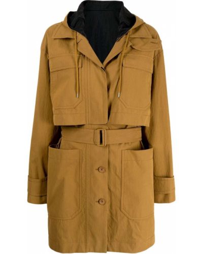 Abrigo con capucha Kenzo marrón