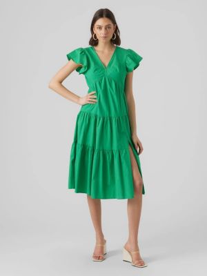 Midi suknele Vero Moda žalia