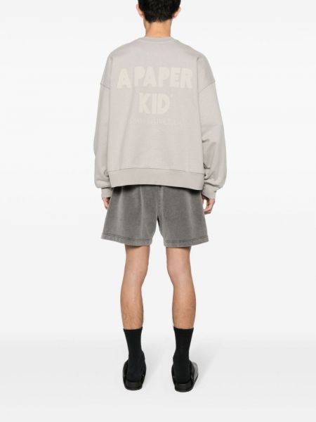 Jersey sweatshirt mit print A Paper Kid grau