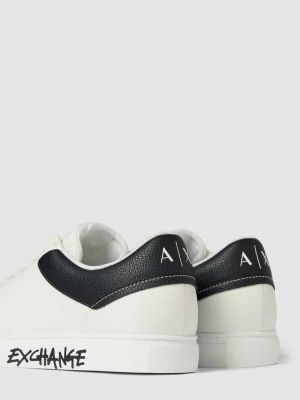 Sneakersy skórzane Armani Exchange białe