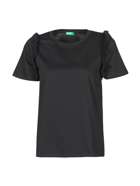 Koszulka z krótkim rękawem Benetton czarna