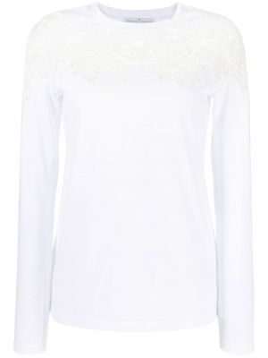 Mežģīņu t-krekls Ermanno Scervino balts