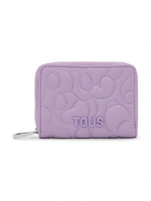 Usnjena denarnica Tous vijolična