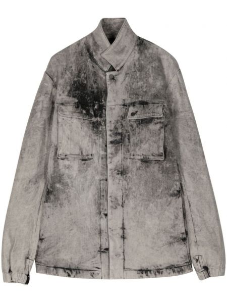 Bavlnená džínsová bunda Boris Bidjan Saberi sivá