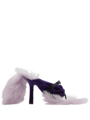 Sandale din piele Burberry violet