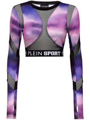 Haut à imprimé à motifs abstraits Plein Sport violet