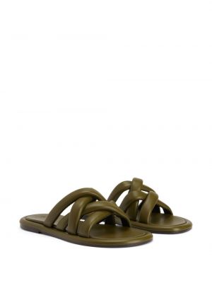 Kožené sandály Giuseppe Zanotti zelené