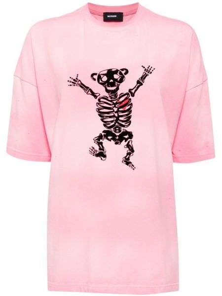 T-krekls ar apaļu kakla izgriezumu We11done rozā