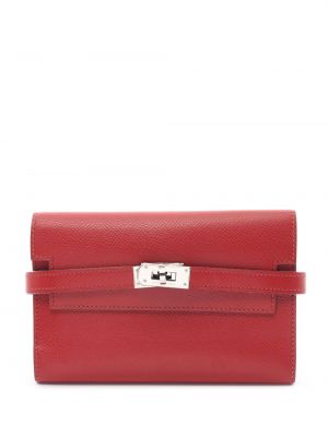 Кожено портмоне Hermès червено