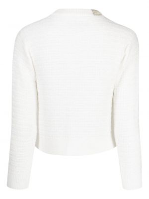 Tweed strickjacke mit rundem ausschnitt Izzue weiß