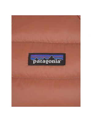 Chaqueta de plumas con capucha Patagonia rojo