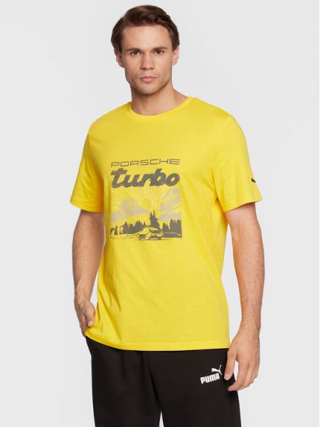 T-Shirt Pl Graphic 534832 Żółty Regular Fit Puma