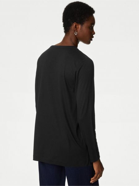 Tričko s dlouhým rukávem Marks & Spencer černé