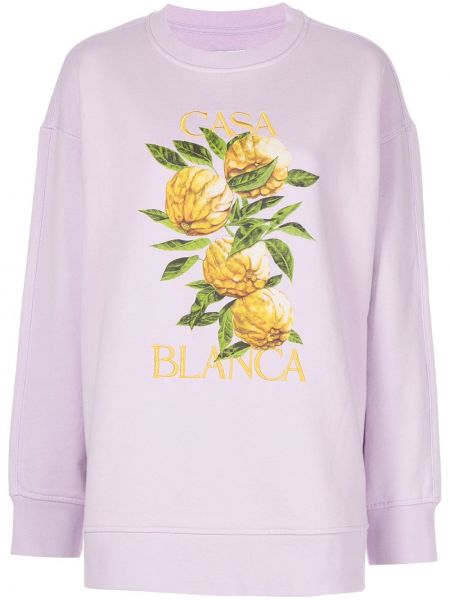 Brodert sweatshirt Casablanca lilla