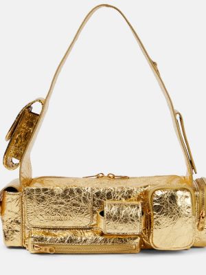 Δερμάτινη τσάντα ώμου Balenciaga χρυσό