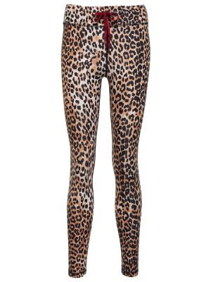 Leopardí sportovní kalhoty s vysokým pasem s potiskem The Upside