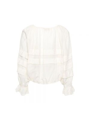 Camisa de seda de algodón Ulla Johnson beige