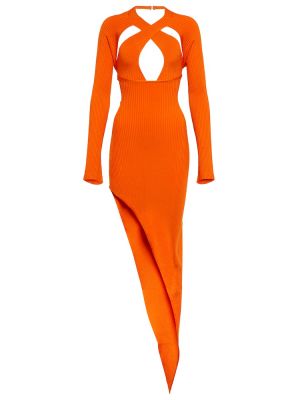 Μίντι φόρεμα David Koma πορτοκαλί