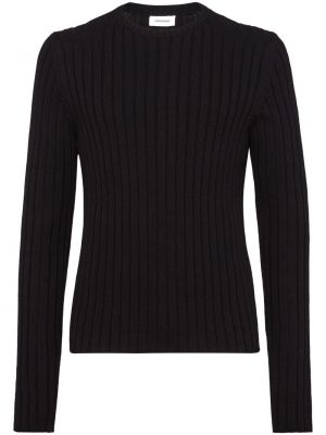 Памучен пуловер Ferragamo черно