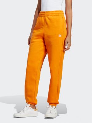 Спортни панталони Adidas оранжево