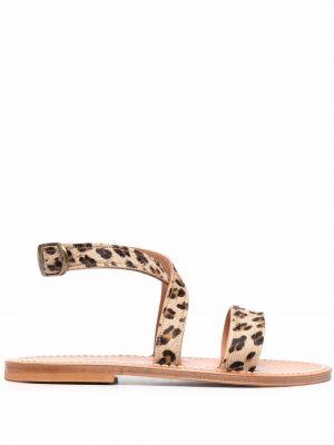 Leopard trykt sandaler med reim K. Jacques