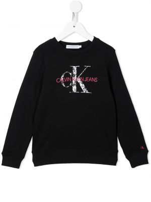 Tröja för tjejer Calvin Klein Kids svart