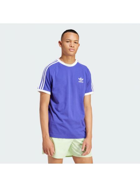 Koszulka w paski Adidas fioletowa