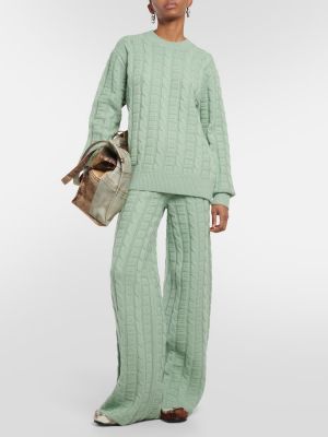 Pantalones rectos de lana Acne Studios verde