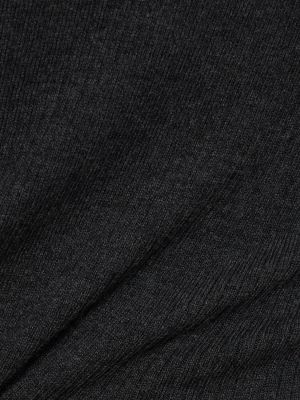 Top di lana di cachemire in maglia Brunello Cucinelli grigio