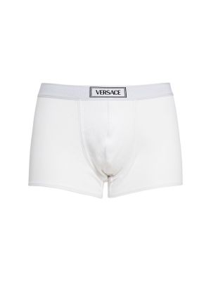 Памучни боксерки Versace Underwear бяло