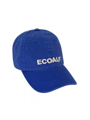 Czapka z daszkiem bawełniana Ecoalf niebieska