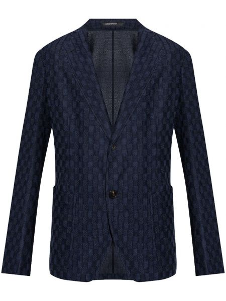 V-hals blazer Emporio Armani blå