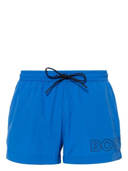 Shorts à imprimé Boss bleu