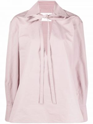 Bluse aus baumwoll mit v-ausschnitt Jil Sander pink