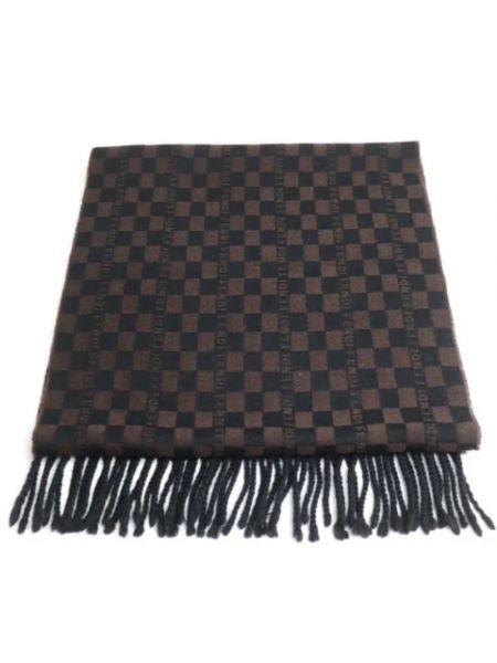 Bufanda de lana Fendi Vintage marrón