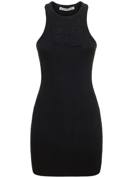 Jersey bomull dress Alexander Wang svart