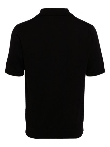 Medvilninis polo marškinėliai su zebro raštu Ps Paul Smith juoda
