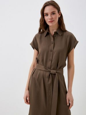 Платье-рубашка Antiga коричневое