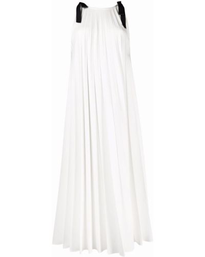 Vestido largo ajustado plisado Parlor blanco