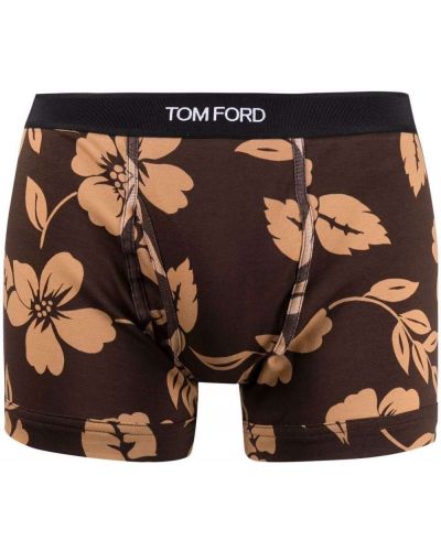 Trykt floral boksershorts Tom Ford brun