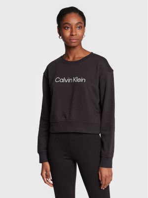 Bluza dresowa z nadrukiem Calvin Klein Performance czarna